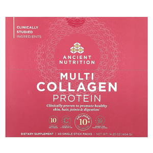 Ancient Nutrition, комплекс коллагенов и протеинов, 40 пакетиков-стиков по 10,1 г (0,36 унции)