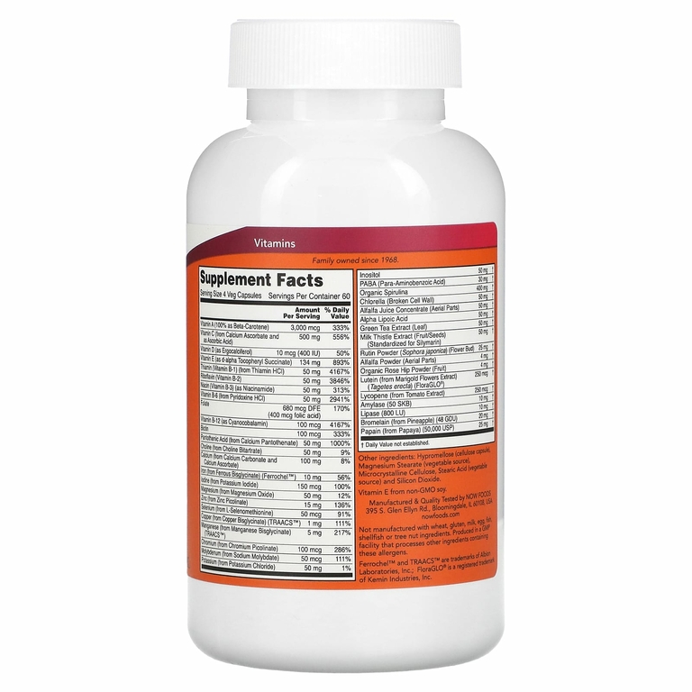 NOW Foods, Special Two, мультивитамины, 240 растительных капсул