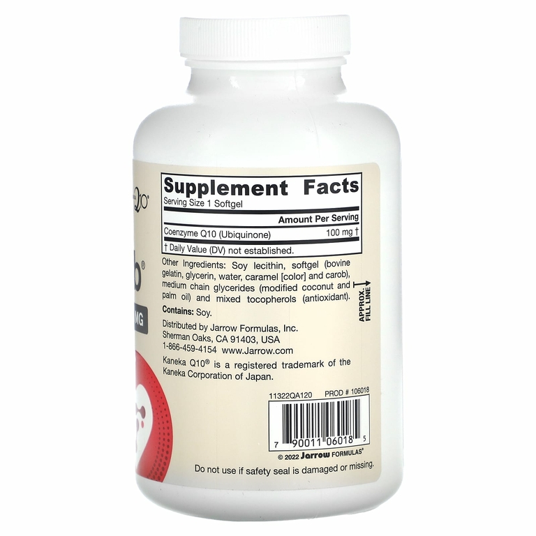 Jarrow Formulas, Q-absorb Co-Q10, 100 мг, 120 капсул