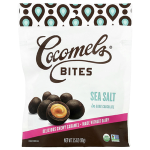 Cocomels, Bites, морская соль в темном шоколаде, 99 г (3,5 унции) (Товар снят с продажи) 