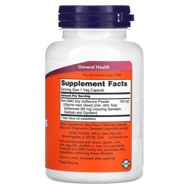 NOW Foods, изофлавоны сои, 120 растительных капсул