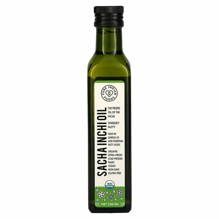Pure Indian Foods, Органическое масло первого холодного отжима из арахиса инков, 250 мл