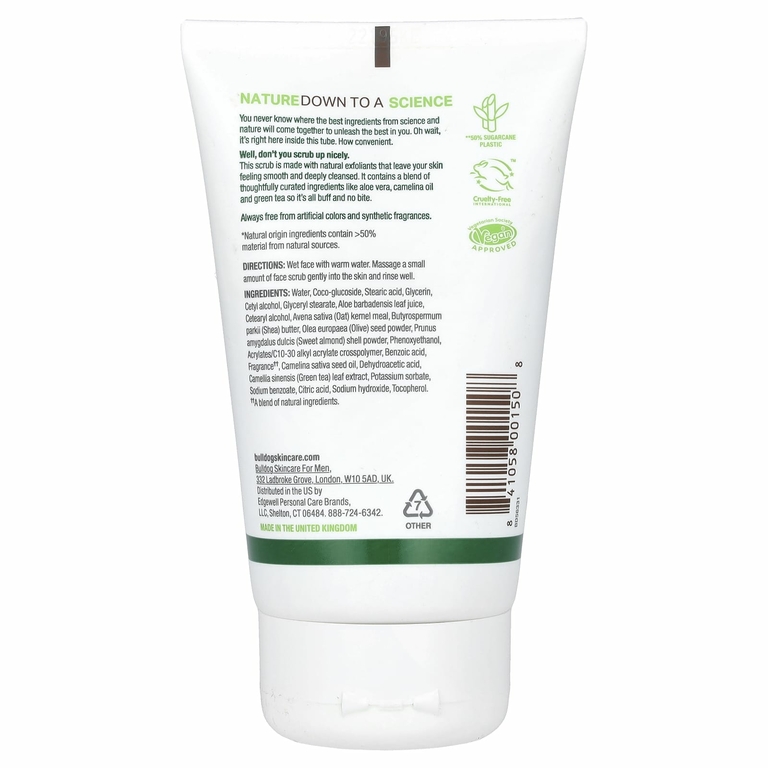 Bulldog Skincare For Men, оригинальный скраб для лица, 125 мл (4,2 жидк. унции)