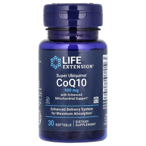 Life Extension, суперубихинол коэнзим Q10 с улучшенной поддержкой митохондрий, 100 мг, 30 мягких таблеток