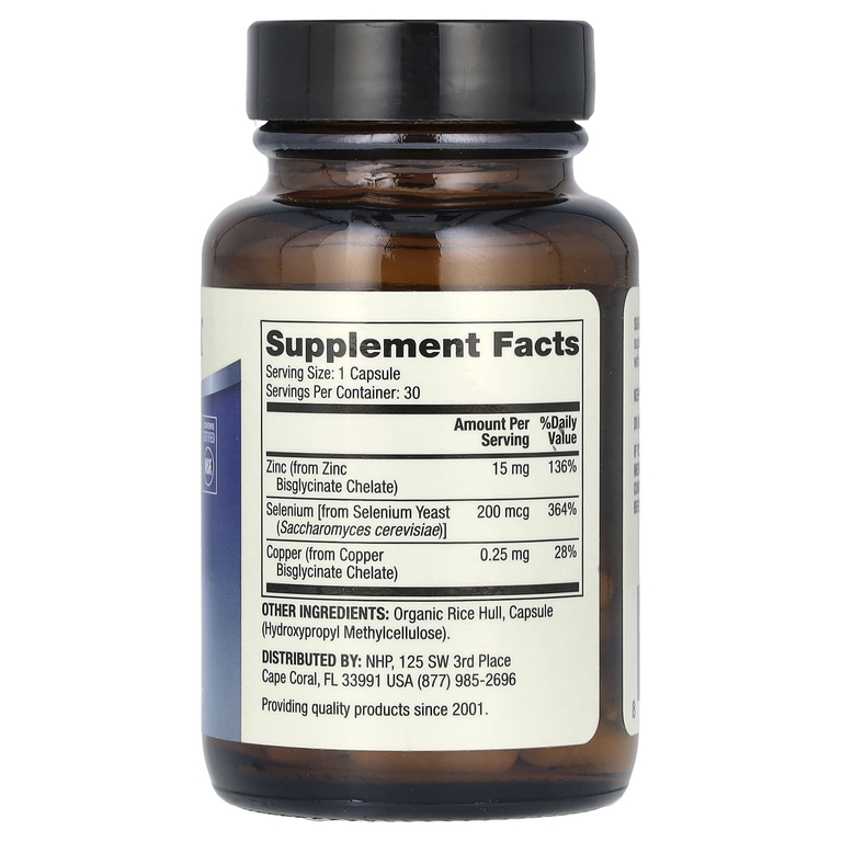 Dr. Mercola, цинк и селен, 30 капсул