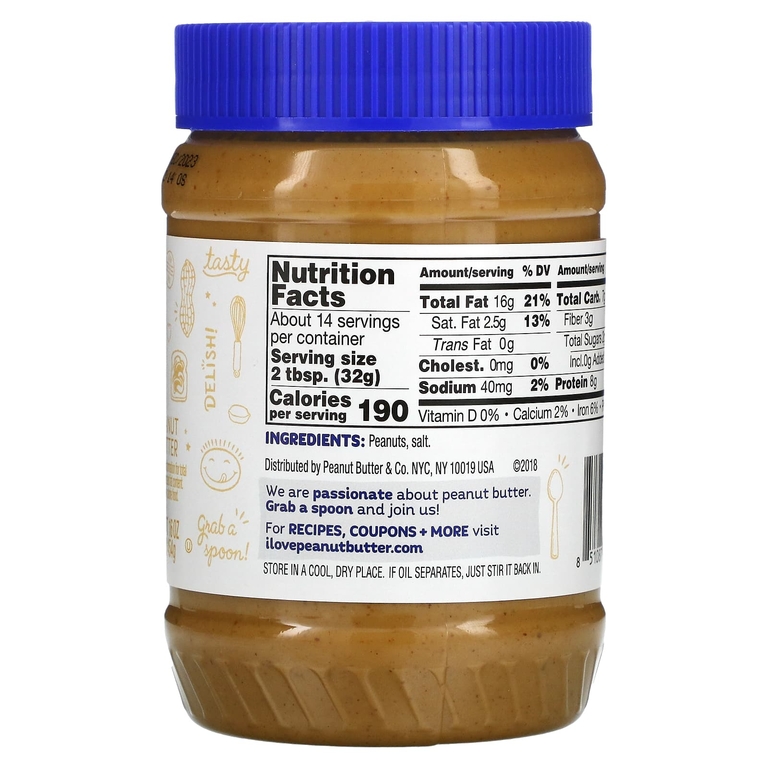 Peanut Butter & Co., Арахисовая паста, классическая кремовая, 454 г (16 унций)