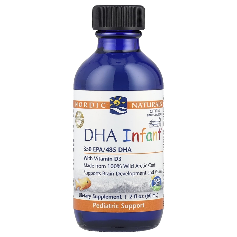 Nordic Naturals, Докозагексаеновая кислота (ДГК) с витамином D3 для младенцев, 60 мл (2 жидкие унции)