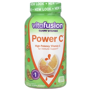 VitaFusion, Power C, витамин C с высокой эффективностью действия, натуральный апельсиновый вкус, 150 жевательных таблеток