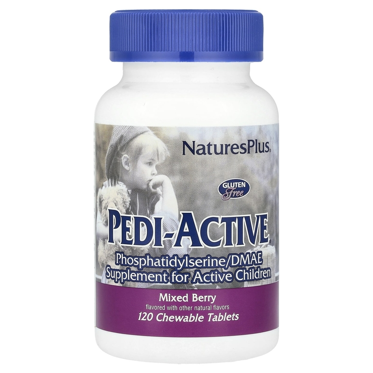 NaturesPlus, Pedi-Active, добавка для активных детей, ягодное ассорти, 120 жевательных таблеток