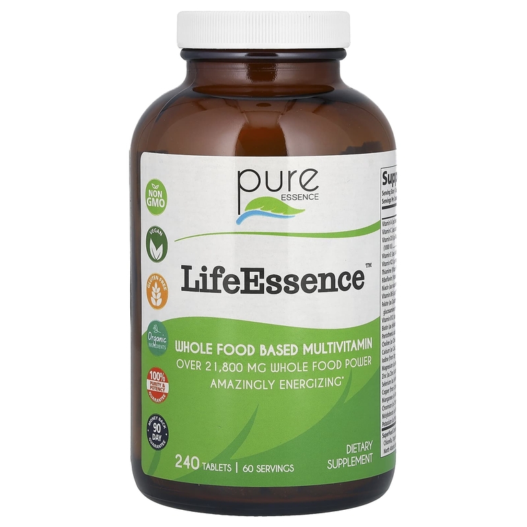 Pure Essence, LifeEssence, цельнопищевые мультивитамины, 240 таблеток