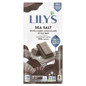 Lily's Sweets, темный шоколад, с морской солью, 70% какао, 80 г (2,8 унции)