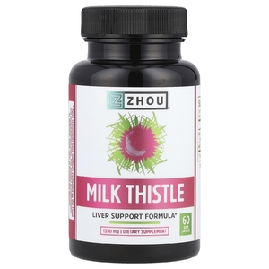 Zhou Nutrition, Расторопша, 1350 мг, 60 растительных капсул (450 мг на капсулу)