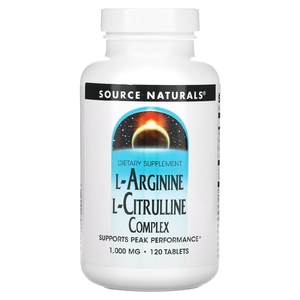Source Naturals, Комплекс L-аргинина и L-цитруллина, 1000 мг, 120 таблеток