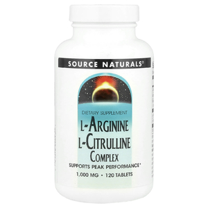 Source Naturals, комплекс L-аргинина и L-цитруллина, 120 таблеток