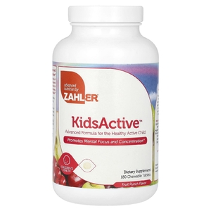 Zahler, KidsActive, фруктовый пунш, 180 жевательных таблеток (Товар снят с продажи) 