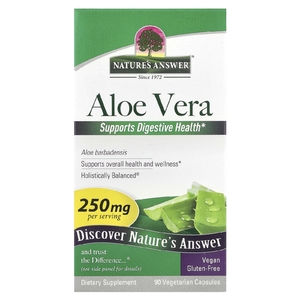 Nature's Answer, алоэ вера, 250 мг, 90 вегетарианских капсул