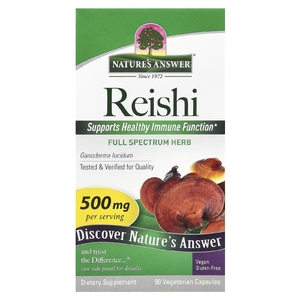 Nature's Answer, Рейши, 500 мг, 90 вегетарианских капсул