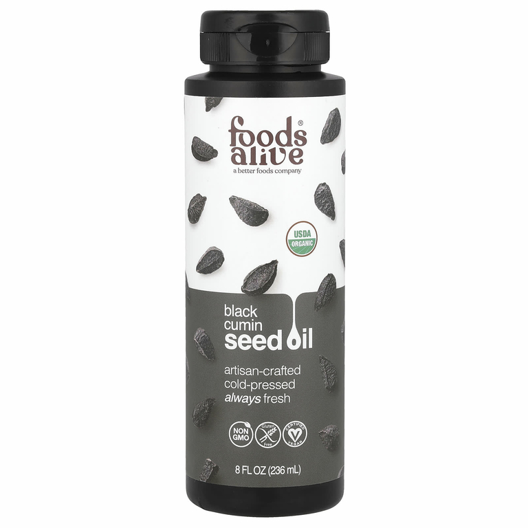 Foods Alive, органическое масло черного тмина, 236 мл (8 жидких унций)