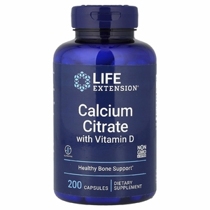 Life Extension, цитрат кальция с витамином D3, 200 капсул