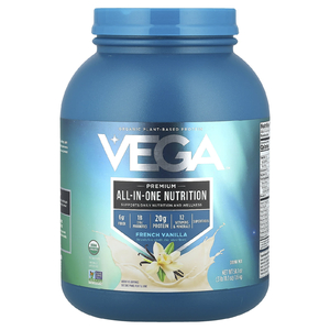 Vega, Растительный, органический универсальный коктейль, французская ваниль, 1,6 кг (3 фунта 10,1 унции)