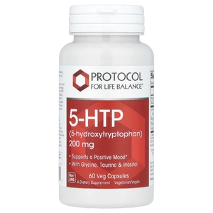 Protocol for Life Balance, 5-гидрокситриптофан (5-HTP), 200 мг, 60 вегетарианских капсул