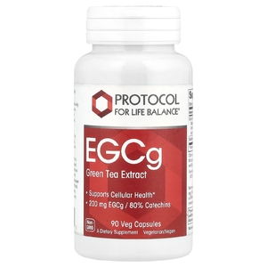 Protocol for Life Balance, EGCg, экстракт зеленого чая, 90 растительных капсул