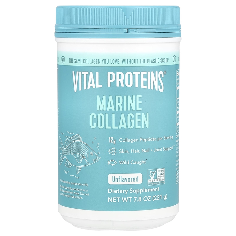 Vital Proteins, морской коллаген, без добавок, 221 г (7,8 унции)