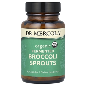 Dr. Mercola, органические ферментированные ростки брокколи, 30 капсул