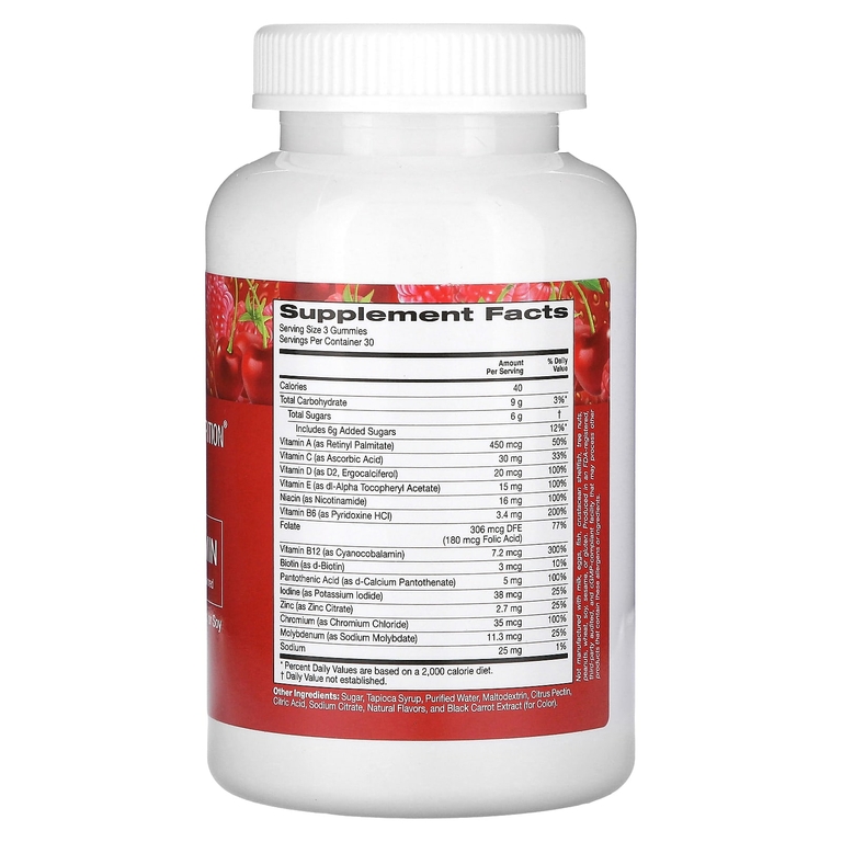 California Gold Nutrition, жевательные мультивитамины для мужчин, ягодно-фруктовый вкус, 90 жевательных таблеток
