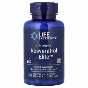 Life Extension, Оптимизированный ресвератрол Elite™, 60 вегетарианских капсул