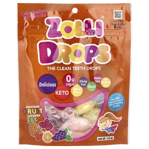 Zollipops, леденцы для очищения зубов, фрукты, 50 г (1,6 унции)