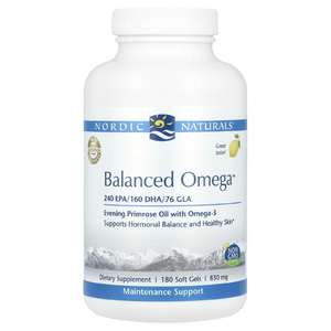Nordic Naturals, Balanced Omega™, со вкусом лимона, 830 мг, 180 капсул (415 мг в 1 капсуле)