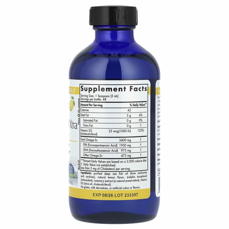 Nordic Naturals, ProOmega-D Xtra, лимон, 237 мл (8 жидк. унц.)