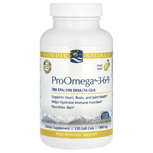 Nordic Naturals, ProOmega 3-6-9, со вкусом лимона, 1000 мг, 120 капсул (500 мг в 1 капсуле)