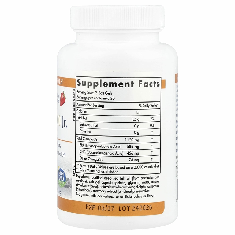 Nordic Naturals, ProOmega® 2000 Jr., клубника, 60 мягких таблеток