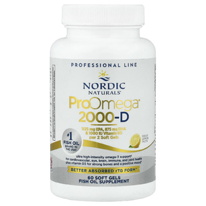 Nordic Naturals, омега-3 2000 с витамином Д, Лимон, 60 желатиновых капсул