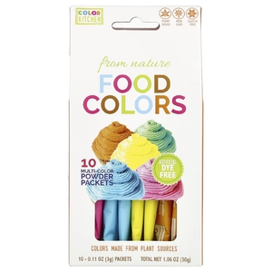 ColorKitchen, Пищевые красители от природы, многоцветные, 10 цветных пакетиков по 3 г (0,11 унции)