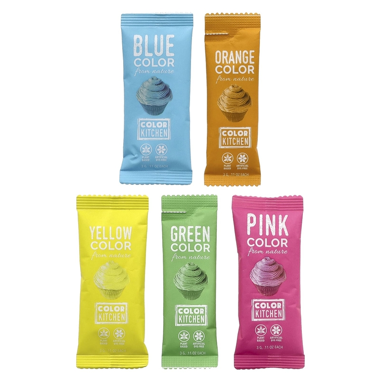 ColorKitchen, Пищевые красители от природы, многоцветные, 10 цветных пакетиков по 3 г (0,11 унции)