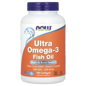 NOW Foods, Ultra Omega-3, рыбий жир с омега-3, 180 капсул