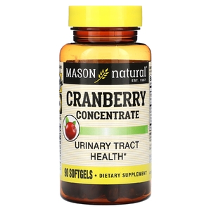 Mason Natural, Клюквенный концентрат, 90 мягких таблеток