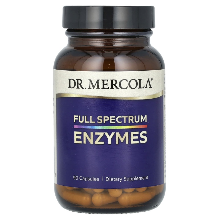 Dr. Mercola, ферменты полного спектра, 90 капсул