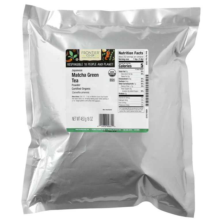Frontier Co-op, Japanese, Matcha Green Tea Powder, 16 oz (453 g)
