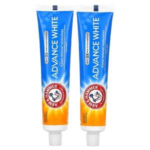 Arm & Hammer, Advance White, отбеливающая зубная паста с фторидом против кариеса, чистая мята, двойная упаковка, 170 г (6 унций) каждая