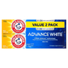 Arm & Hammer, Advance White, отбеливающая зубная паста с фторидом против кариеса, чистая мята, двойная упаковка, 170 г (6 унций) каждая