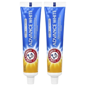 Arm & Hammer, зубная паста с фторидом отбеливающая против кариеса, чистая мята, двойная упаковка, 170 г (6 унций) каждая