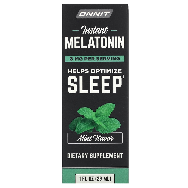 Onnit, Мелатонин быстрого приготовления, со вкусом свежей мяты, 3 мг, 29 мл (1 жидк. унц.)