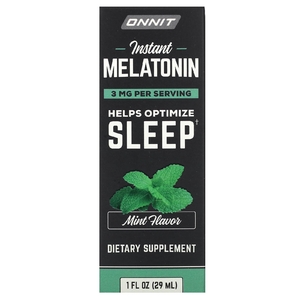Onnit, Мелатонин быстрого приготовления, со вкусом свежей мяты, 3 мг, 29 мл (1 жидк. унц.)