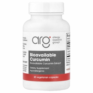 Allergy Research Group, Экстракт корня куркумы, 60 вегетарианских капсул (500 мг в 1 капсуле)