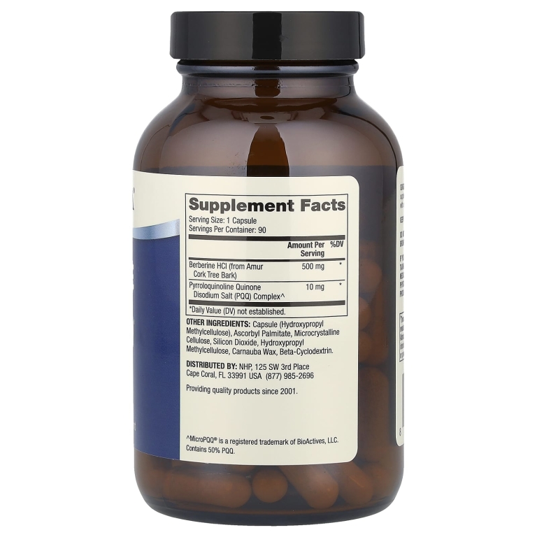 Dr. Mercola, Berberine and MicroPPQ, улучшенная формула, 90 капсул