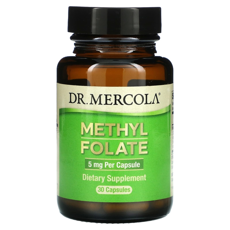 Dr. Mercola, Метилфолат, 5 мг, 30 капсул